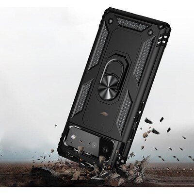 SaharaCase Kickstand with Belt Clip Case for Google Pixel 6, Black (CP00182)