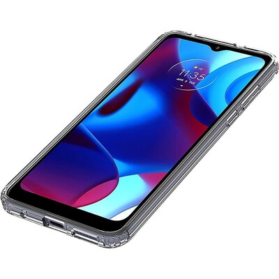 SaharaCase Hybrid-Flex Hard Shell Case for Motorola G Pure and G Power 2022, Clear (CP00188)