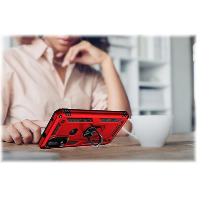 SaharaCase Military Kickstand Series Case for Motorola Moto G Pure and G Power 2022, Red (CP00191)