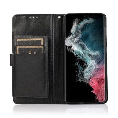 SaharaCase Folio Wallet Case for Samsung Galaxy S22+, Black (CP00211)