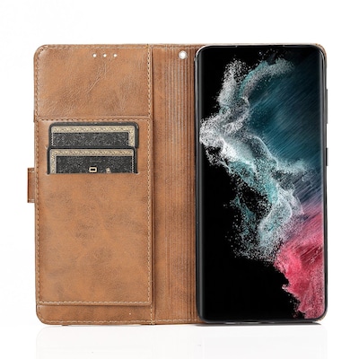 SaharaCase Folio Wallet Case for Samsung Galaxy S22+, Brown (CP00212)