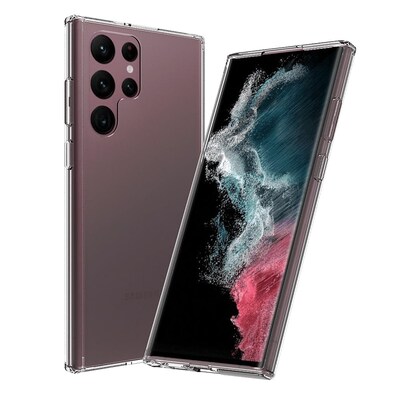 SaharaCase Hybrid-Flex Hard Shell Case for Samsung Galaxy S22 Ultra, Clear (CP00213)