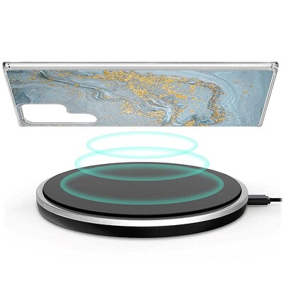 SaharaCase Marble Series Case for Samsung Galaxy S22 Ultra 5G, Blue Marble (CP00215)