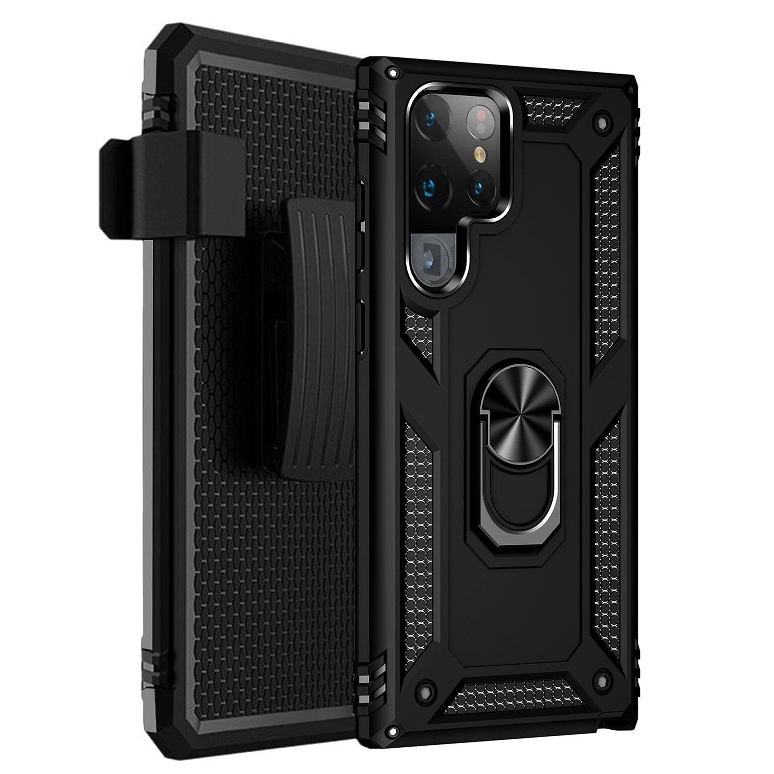 SaharaCase Military Kickstand Series Case for Samsung Galaxy S22 Ultra, Black (CP00216)