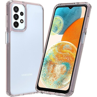 SaharaCase Hybrid-Flex Hard Shell Case for Samsung Galaxy A23 5G, Clear/Rose Gold (CP00226)