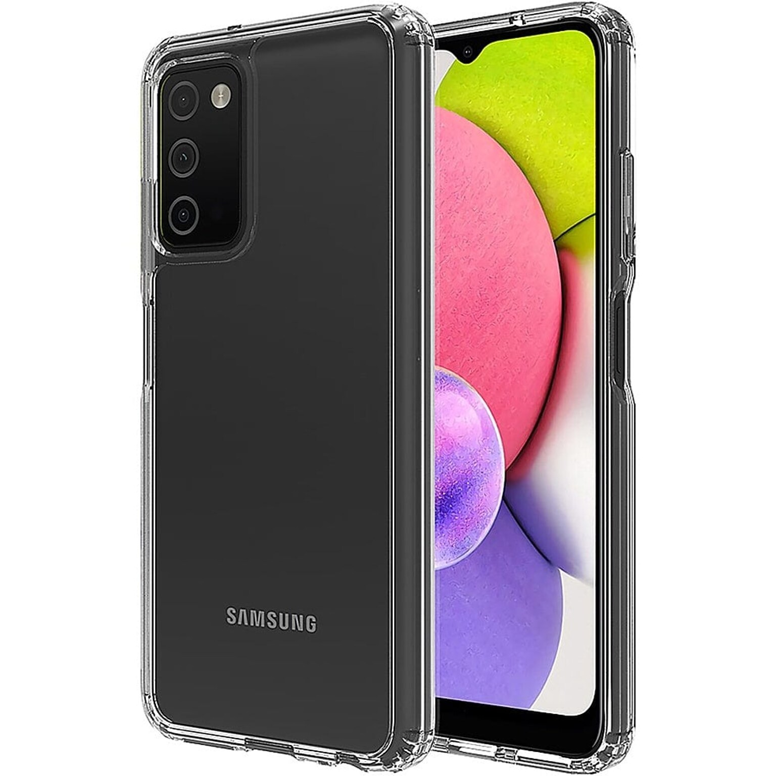 SaharaCase Hybrid-Flex Hard Shell Case for Samsung Galaxy A03 and Galaxy A03s, Clear (CP00235)