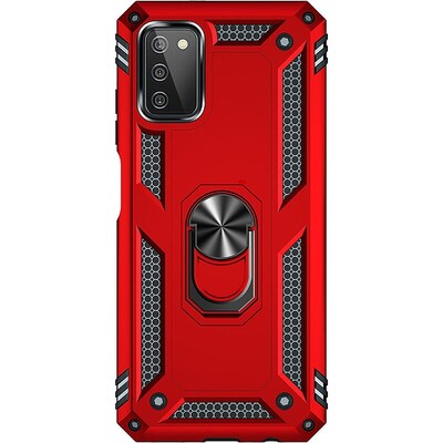 SaharaCase Military Kickstand Case with Belt Clip for Samsung Galaxy A03 and A03s, Red (CP00239)