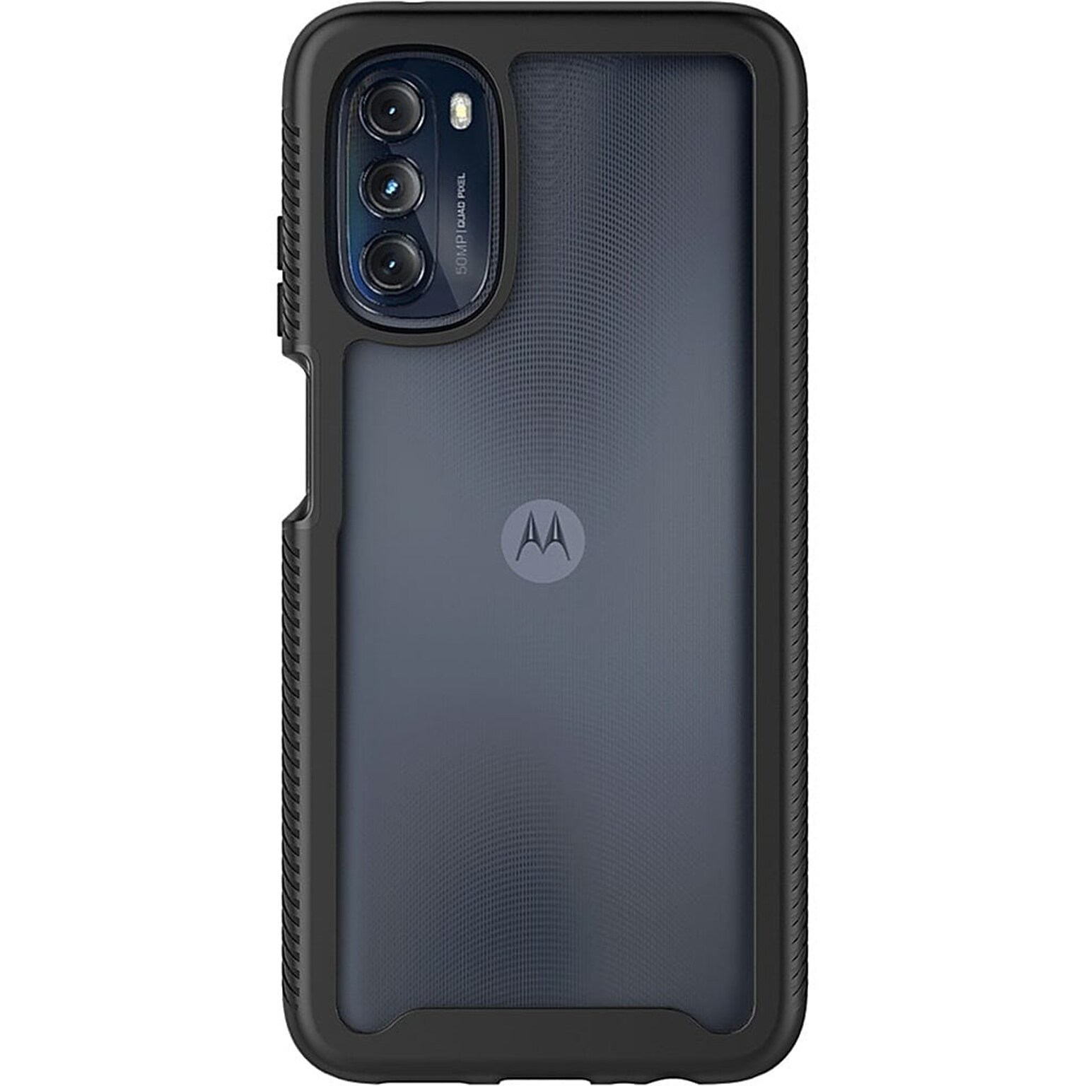 SaharaCase GRIP Series Case for Motorola Moto G 5G (2022), Black/Clear (CP00242)
