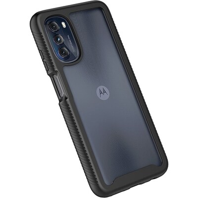SaharaCase GRIP Series Case for Motorola Moto G 5G (2022), Black/Clear (CP00242)