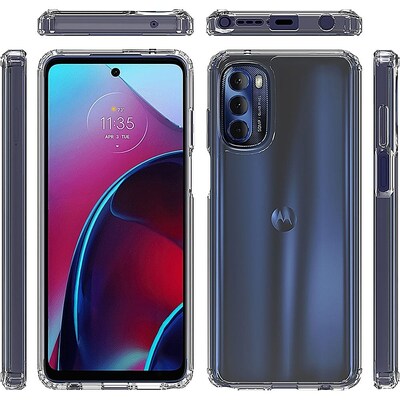 SaharaCase Hybrid-Flex Hard Shell Case for Motorola G Stylus 4G 2022, Clear (CP00245)