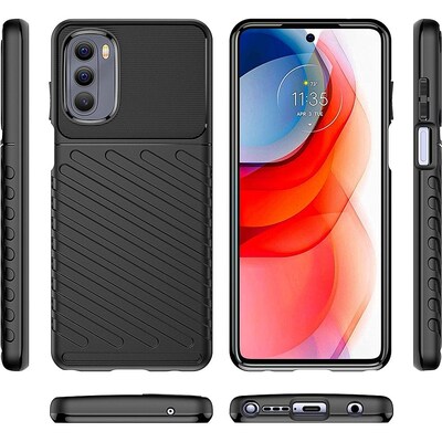 SaharaCase Anti-Slip Series Case for Motorola G Stylus 2022 4G, Black (CP00246)