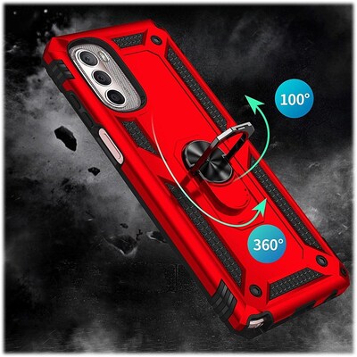 SaharaCase Military Kickstand Case for Motorola G Stylus 4G 2022, Red (CP00249)