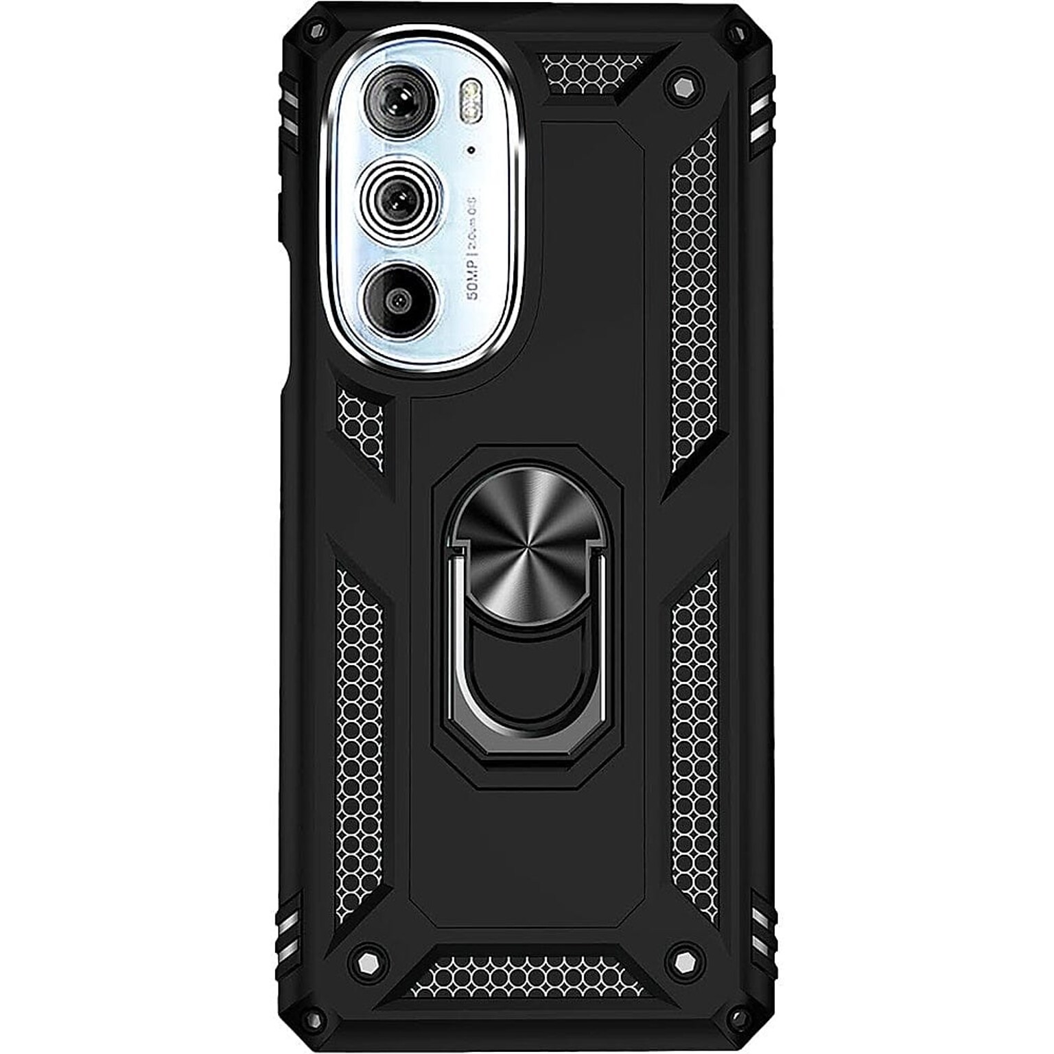 SaharaCase Military Kickstand Series Case for Motorola Edge+ (2022), Black (CP00282)