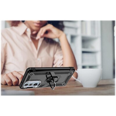 SaharaCase Military Kickstand Series Case for Motorola Edge+ (2022), Black (CP00282)