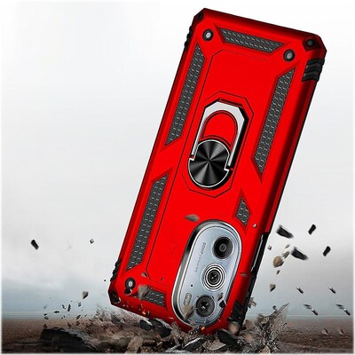 SaharaCase Military Kickstand Series Case for Motorola Edge+ (2022), Red (CP00283)