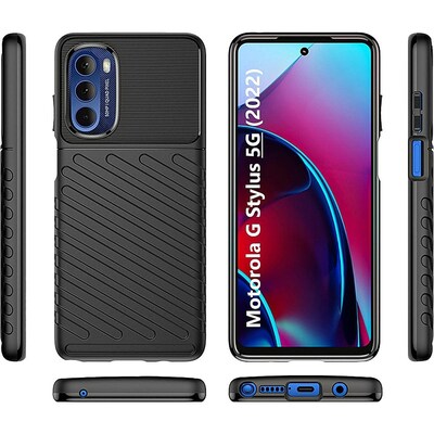 SaharaCase Anti-Slip Series Case for Motorola Moto G Stylus 5G (2022), Black (CP00285)