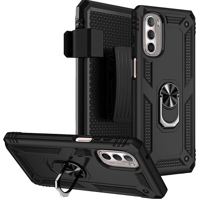 SaharaCase Military Kickstand Series Case for Motorola Moto G Stylus 5G (2022), Black (CP00287)