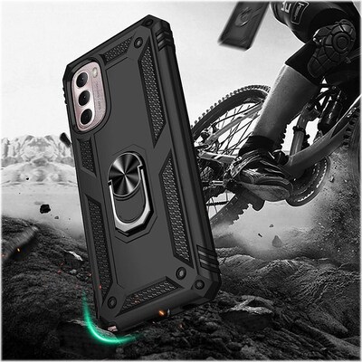 SaharaCase Military Kickstand Series Case for Motorola Moto G Stylus 5G (2022), Black (CP00287)