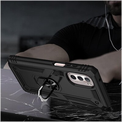 SaharaCase Military Kickstand Series Case for Motorola Moto G Stylus 5G (2022), Black (CP00287)