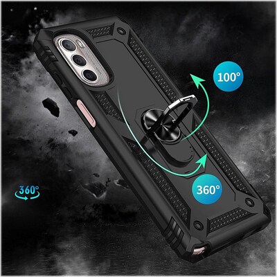 SaharaCase Military Kickstand Series Case for Motorola Moto G Stylus 5G (2022), Black (CP00287)