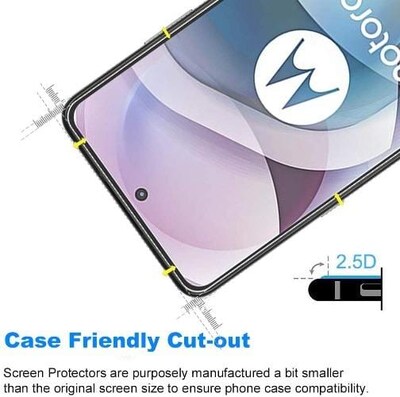 SaharaCase Ultra Strong+ ZeroDamage HD Glass Screen Protector for Motorola One 5G Ace (2021), Clear (ZD00004)