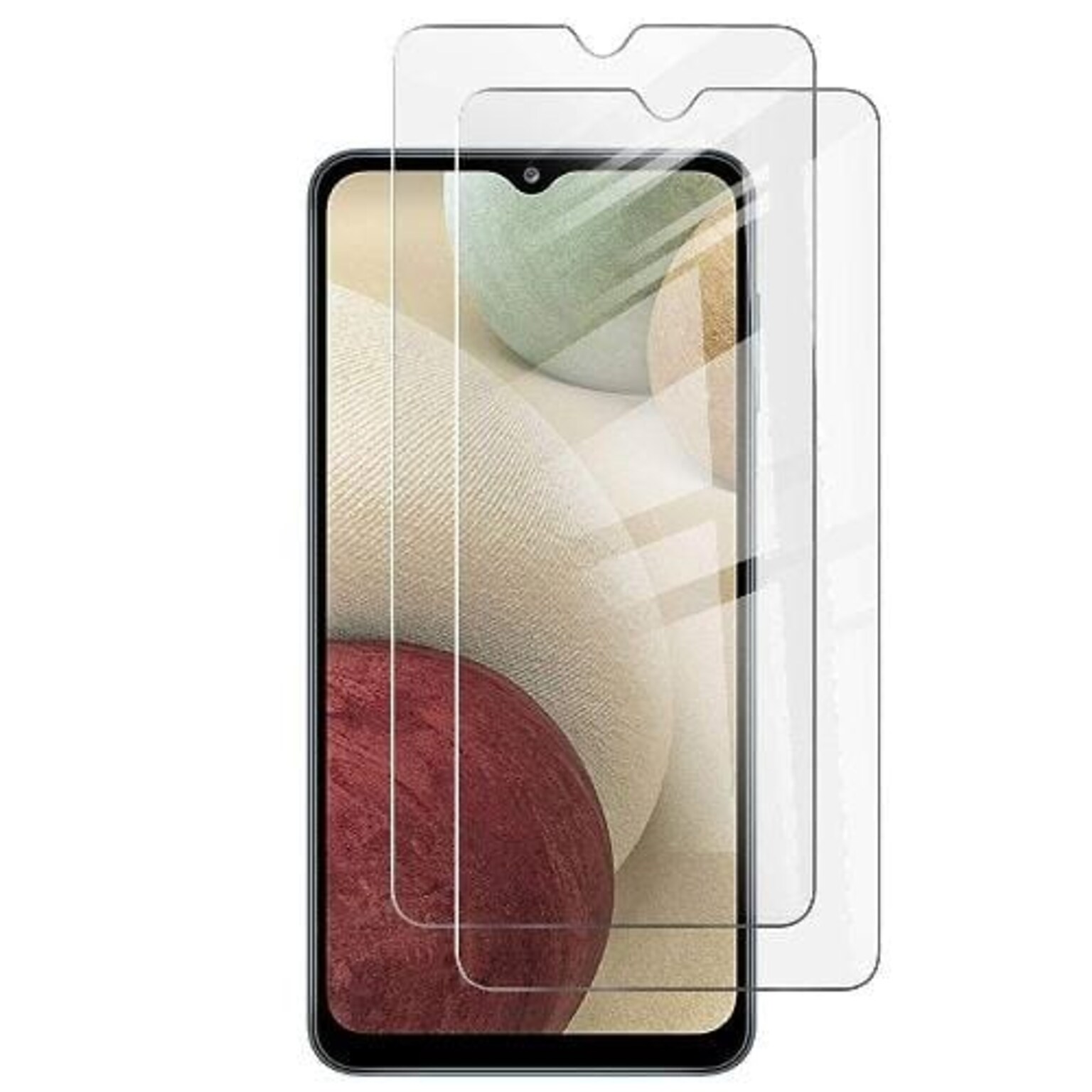 SaharaCase ZeroDamage Ultra Strong+ Tempered Glass Screen Protector for Samsung Galaxy A12, Clear, 2/Pack (ZD00011)