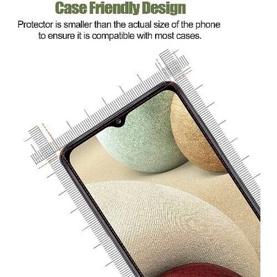 SaharaCase ZeroDamage Ultra Strong+ Tempered Glass Screen Protector for Samsung Galaxy A12, Clear, 2/Pack (ZD00011)
