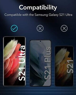 SaharaCase ZeroDamage Flexon Film Screen Protector for Samsung Galaxy S21 Ultra 5G, Clear, 3/Pack (ZD00020)
