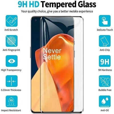 SaharaCase ZeroDamage ULTRA STRONG + HD Tempered Glass Screen Protector for OnePlus 9 Pro 5G, Clear (ZD00023)