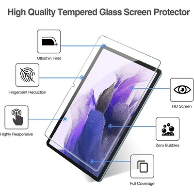 SaharaCase  ZeroDamage Tempered Glass Screen Protector for Samsung Galaxy Tab S7 FE, Clear (ZD00029)