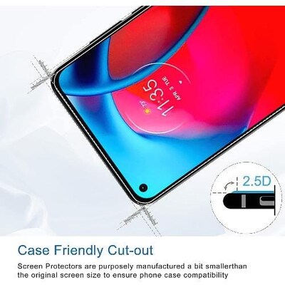 SaharaCase ZeroDamage HD Glass Screen Protector for Motorola Moto G Stylus 5G (2021), Clear (ZD00031)