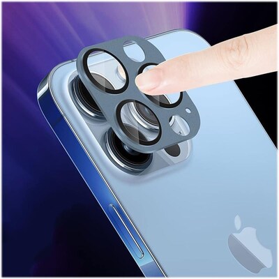 SaharaCase ZeroDamage Camera Lens Protector for Apple iPhone 13 Pro and iPhone 13 Pro Max, Blue, 2/Pack (ZD00056)