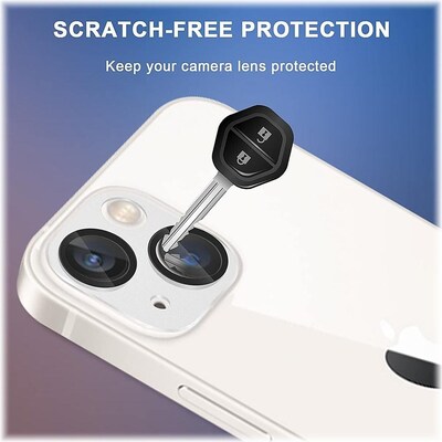 SaharaCase ZeroDamage Camera Lens Protector for Apple iPhone 13 and iPhone 13 mini, White, 2/Pack (ZD00059)