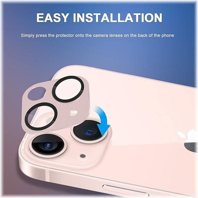 SaharaCase ZeroDamage Camera Lens Protector for Apple iPhone 13 and iPhone 13 mini, Pink, 2/Pack (ZD00061)