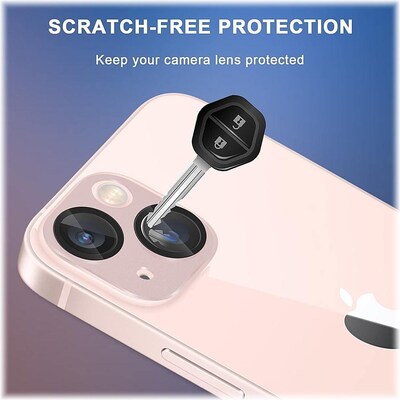 SaharaCase ZeroDamage Camera Lens Protector for Apple iPhone 13 and iPhone 13 mini, Pink, 2/Pack (ZD00061)