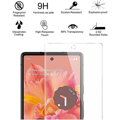 SaharaCase ZeroDamage Ultra Strong Tempered Glass Screen Protector for Google Pixel 6 Pro, Clear (ZD00066)