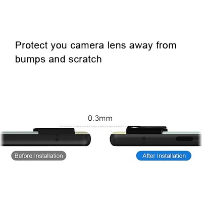 SaharaCase ZeroDamage Camera Lens Protector for Google Pixel 6, Black, 2/Pack (ZD00067)