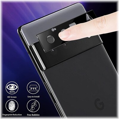 SaharaCase ZeroDamage Camera Lens Protector for Google Pixel 6 Pro, Black, 2/Pack (ZD00068)
