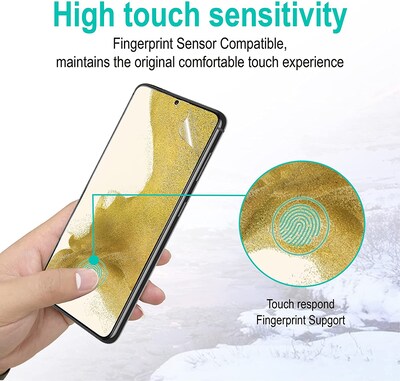 SaharaCase ZeroDamage Ultra Strong+ Tempered Glass Screen Protector for Samsung Galaxy S22, Clear (ZD00071)