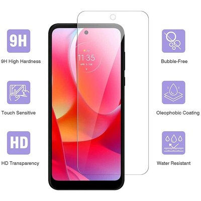 SaharaCase ZeroDamage Ultra Strong+ Tempered Glass Screen Protector for Motorola Moto G Power (10th Gen), Clear (ZD00077)