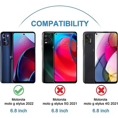 SaharaCase ZeroDamage Ultra Strong+ Tempered Glass Screen Protector for Motorola Moto G Stylus 2022, Clear, 2/Pack (ZD00081)