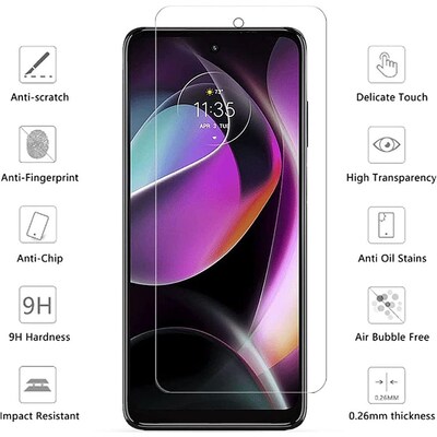 SaharaCase ZeroDamage Ultra Strong+ Tempered Glass Screen Protector for Motorola Moto G Stylus 5G, Clear, 2/Pack (ZD00086)