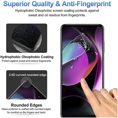 SaharaCase ZeroDamage Ultra Strong+ Tempered Glass Screen Protector for Motorola Moto G 5G, Clear, 2/Pack (ZD00087)