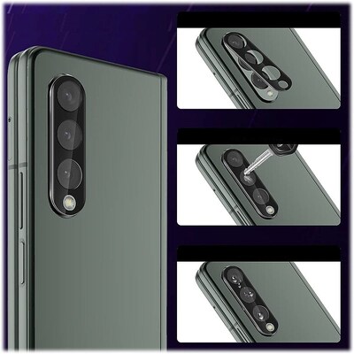 SaharaCase ZeroDamage Camera Lens Protector for Samsung Galaxy Z Fold4, Clear, 2/Pack/Black (ZD00091)