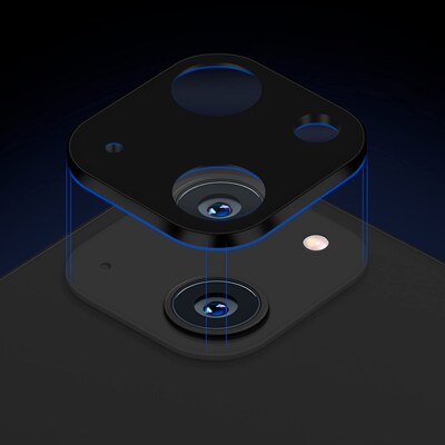 SaharaCase ZeroDamage Camera Lens Protector for Apple iPhone 14 and iPhone 14 Plus, Black, 2/Pack (ZD00096)