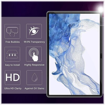 SaharaCase ZeroDamage Ultra Strong Tempered Glass Screen Protector for Samsung Galaxy Tab S8, Clear (ZD-T00024)