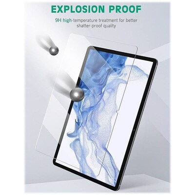 SaharaCase ZeroDamage Ultra Strong Tempered Glass Screen Protector for Samsung Galaxy Tab S8+, Clear (ZD-T00025)