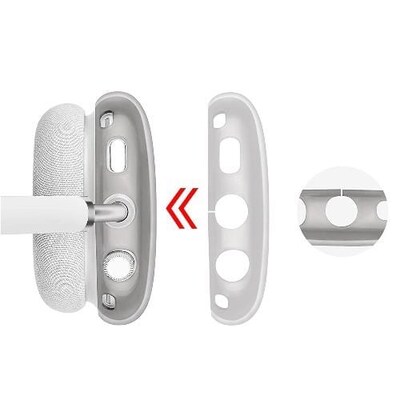 SaharaCase Hybrid Flex Case for Apple AirPods Max, Transparent Black (HP00005)