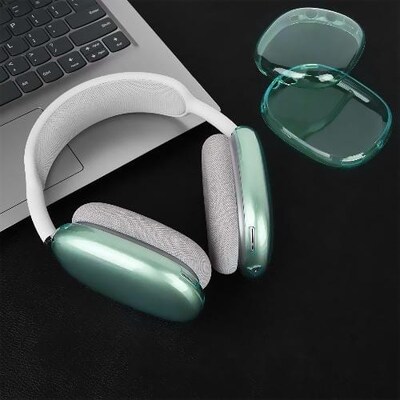 SaharaCase Hybrid Flex Case for Apple AirPods Max, Transparent Green (HP00007)