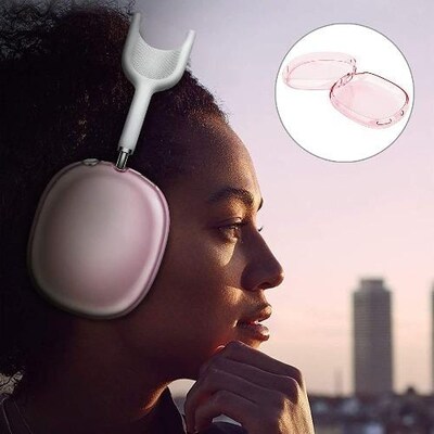 SaharaCase Hybrid Flex Case for Apple AirPods Max, Transparent Pink (HP00008)